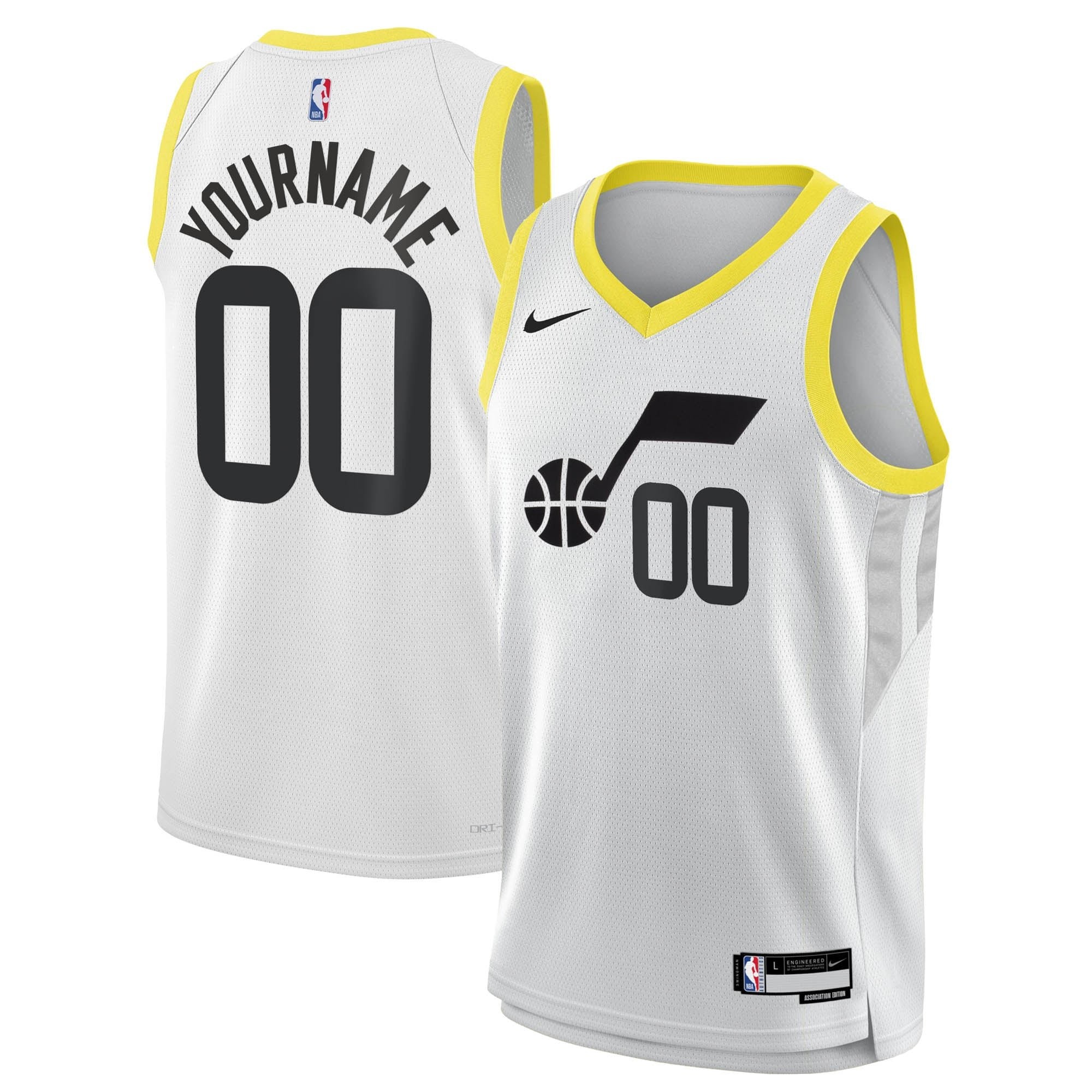 Utah Jazz Association Swingman Custom Jersey Youth Unisex Multicolor S-3XL
