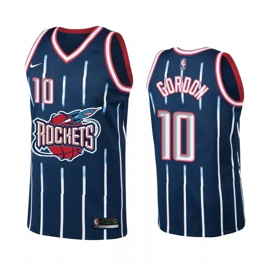 Men's Houston Rockets Eric Gordon Navy Hardwood Classics Jersey S-3XL