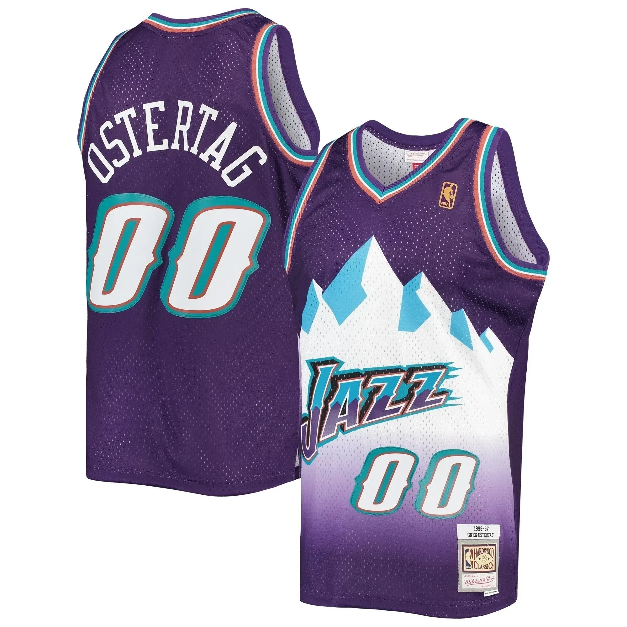 Greg Ostertag Utah Jazz Mitchell Ness 1996-1997 Hardwood Classics Swingman Jersey - Purple