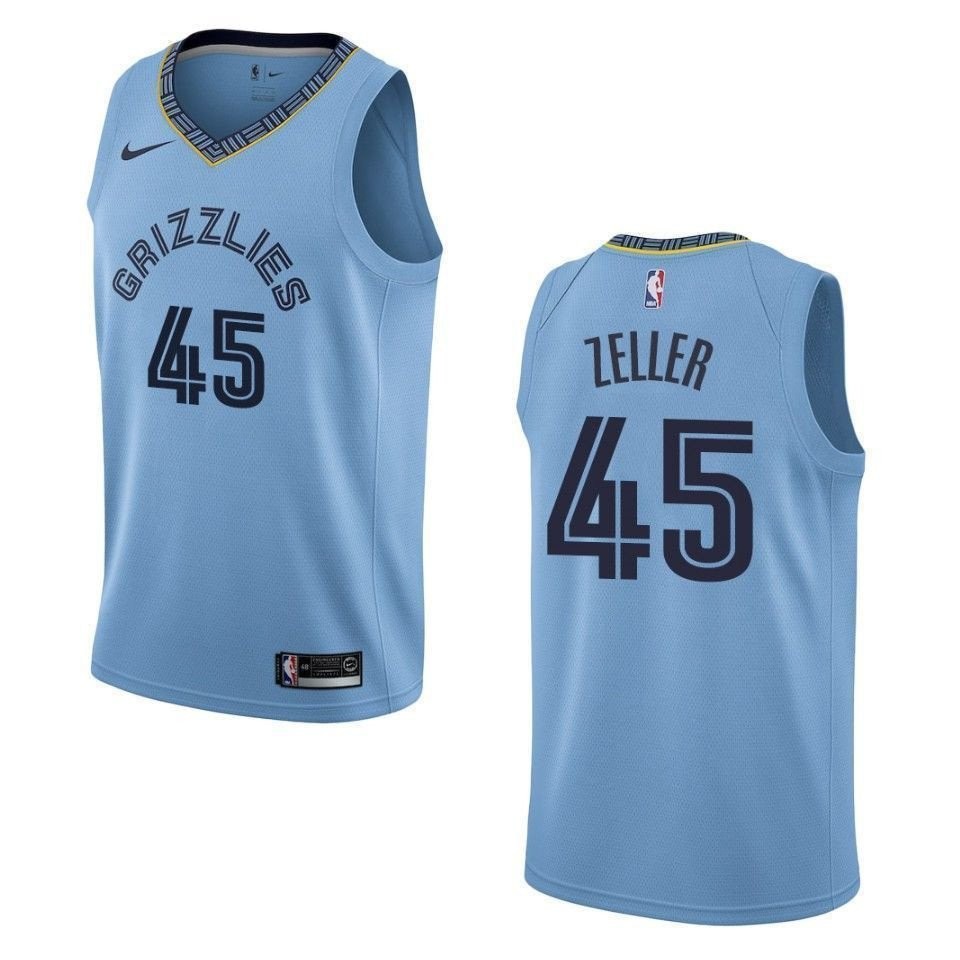 Men's Memphis Grizzlies Tyler Zeller Statement Swingman Jersey Blue - NBA Fan Apparel