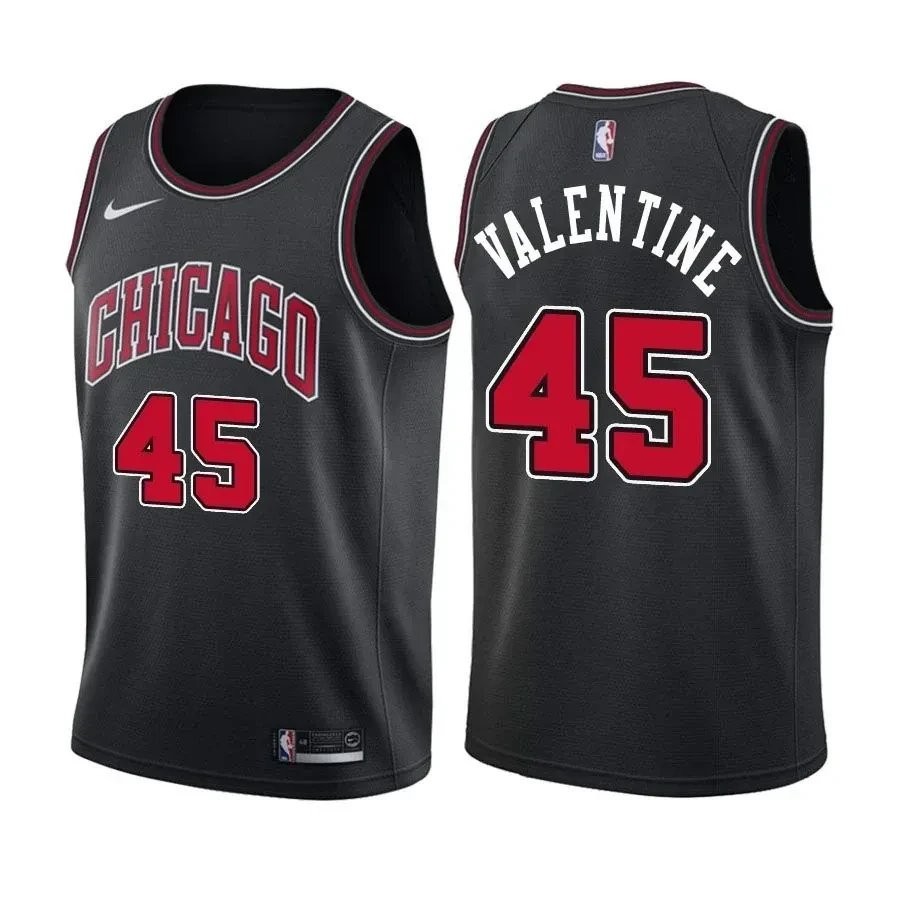 Men's Chicago Bulls Denzel Valentine #45 Statement Edition Black Jersey