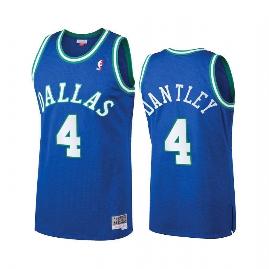 Men's Dallas Mavericks Adrian Dantley #4 Blue Heritage Classic Jersey