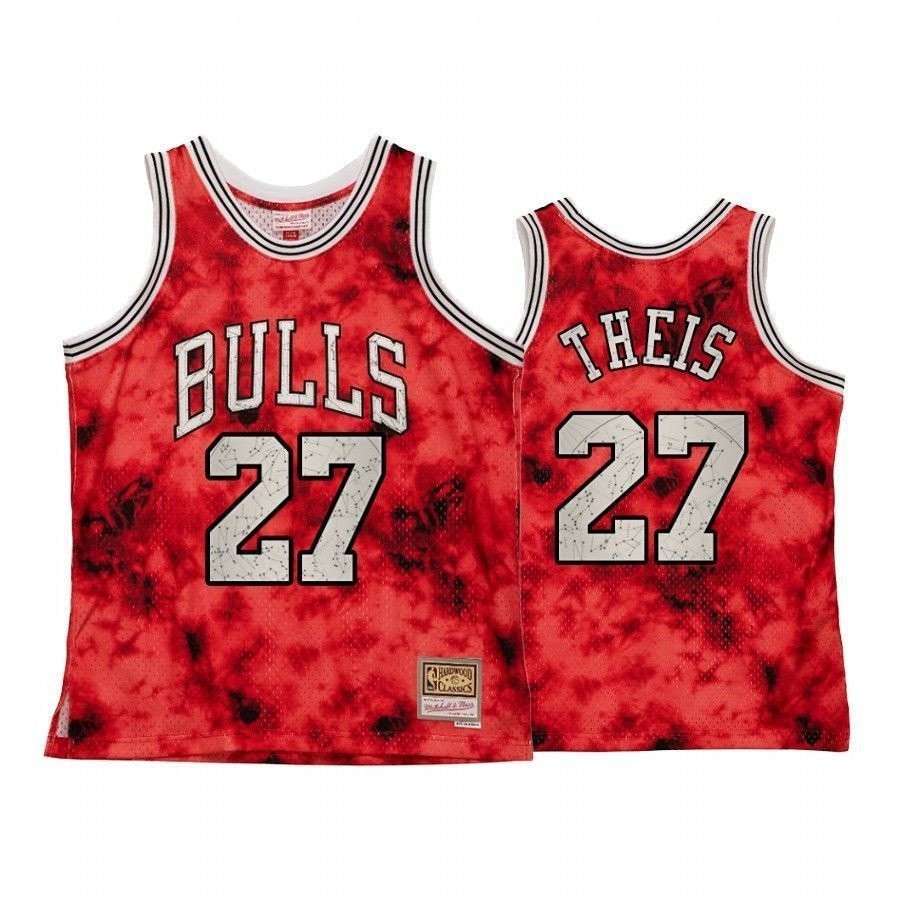 Men's Chicago Bulls Daniel Theis Galaxy Constellation Jersey Red Heritage