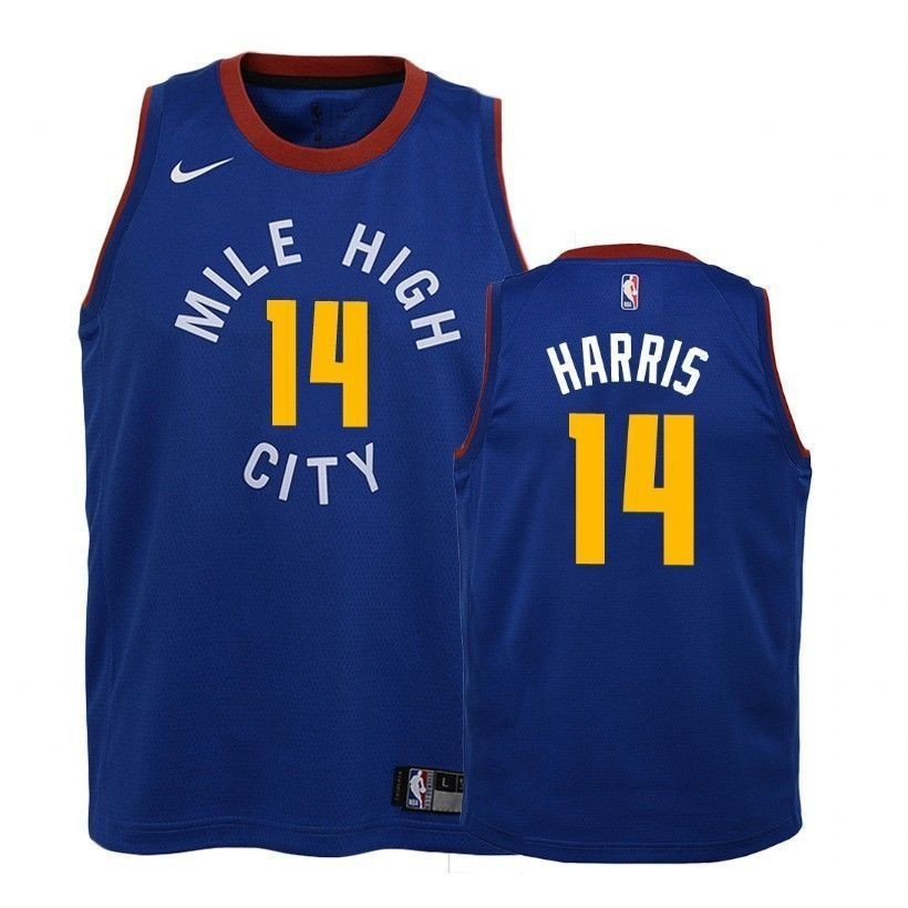 Youth Nuggets Gary Harris #14 2018-19 State Blue Basketball Jersey