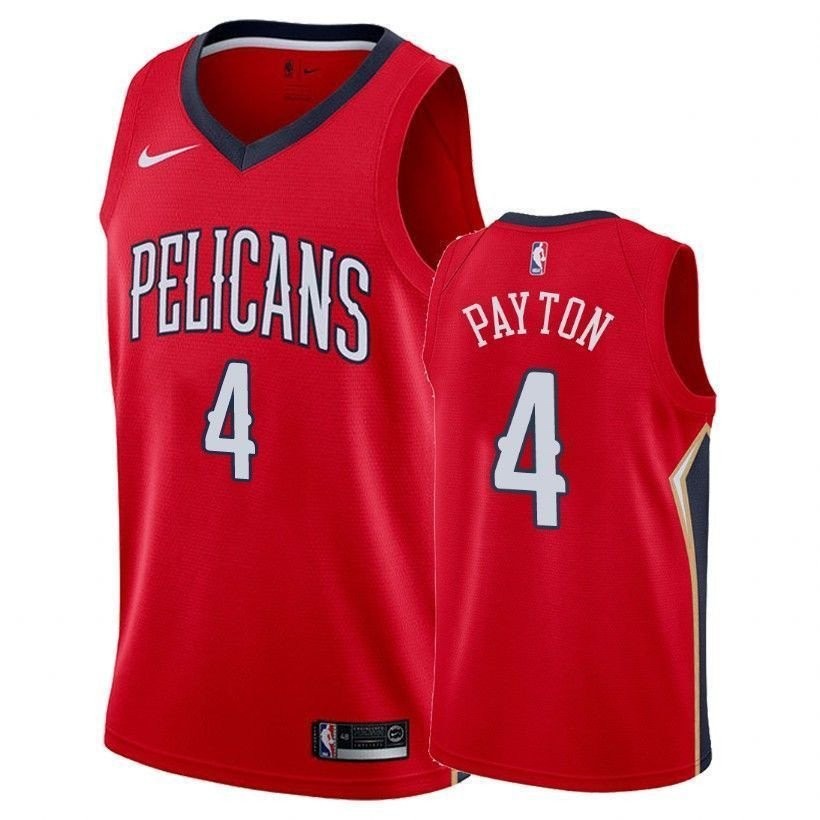 Men's Pelicans Elfrid Payton #4 Stitched Red Basketball Jersey S-3XL