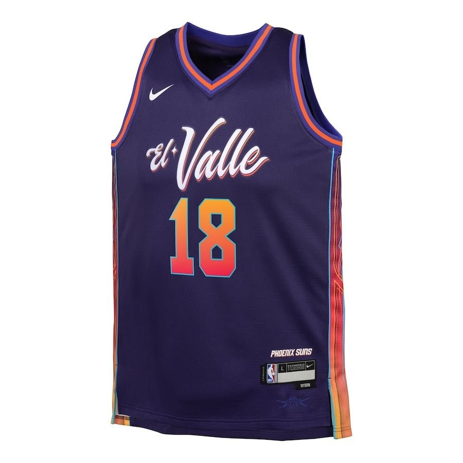 Yuta Watanabe Phoenix Suns 2023/24 City Edition Youth Swingman Jersey Purple - Image 2