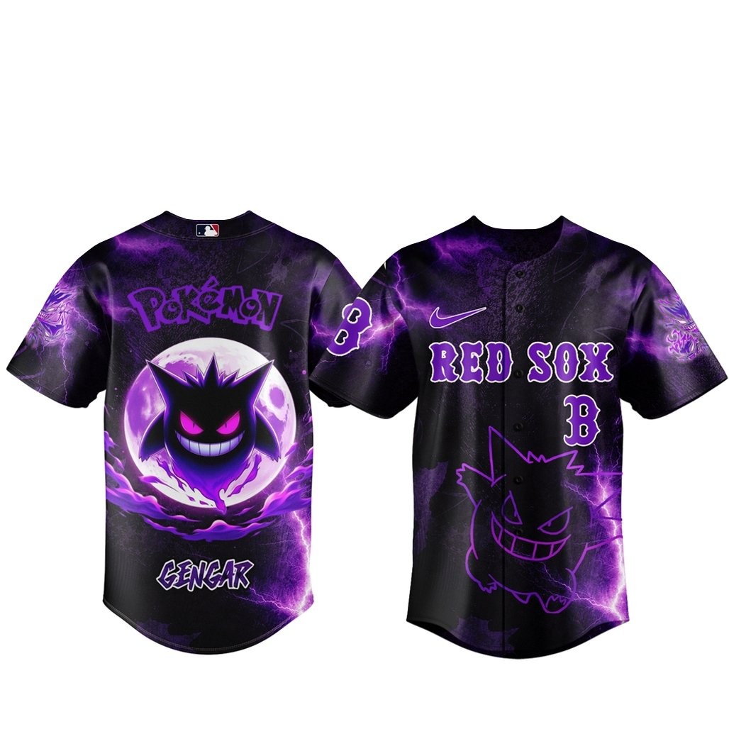 Boston Red Sox x Pokemon Gengar 2026 Baseball Jersey