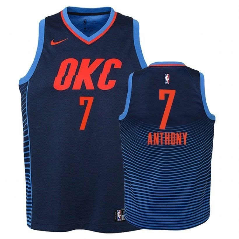 Youth Thunder Carmelo Anthony 7 State Navy Jersey - Unisex Multicolor