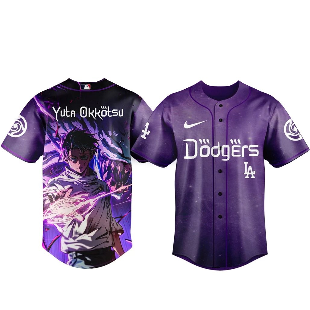 Los Angeles Dodgers x Jujutsu Kaisen Night 2026 Yuta Okkotsu Baseball Jersey