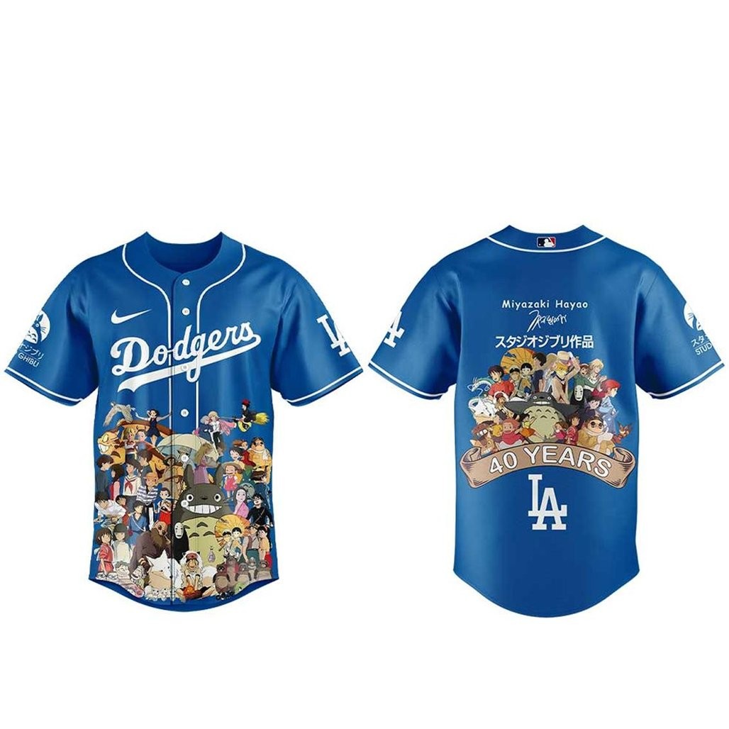 Los Angeles Dodgers Studio Ghibli 40th Anniversary 2026 Baseball Jersey