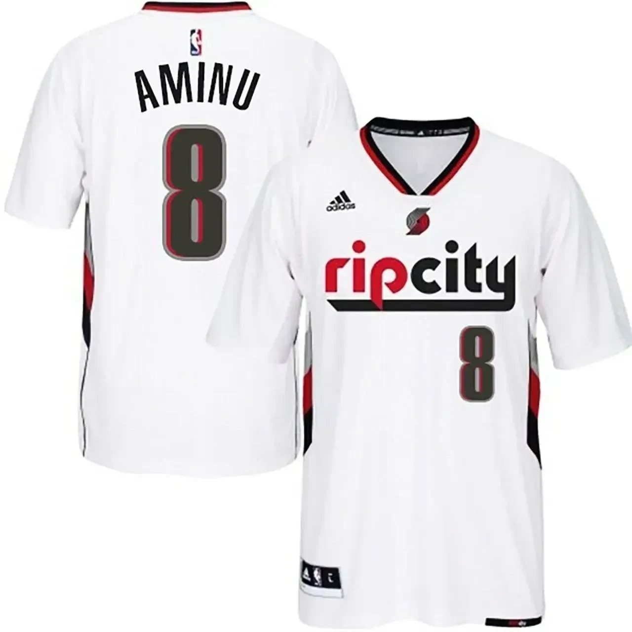 Men's Portland Trail Blazers #8 Al-Farouq Aminu Swingman Rip City Pride White Jersey