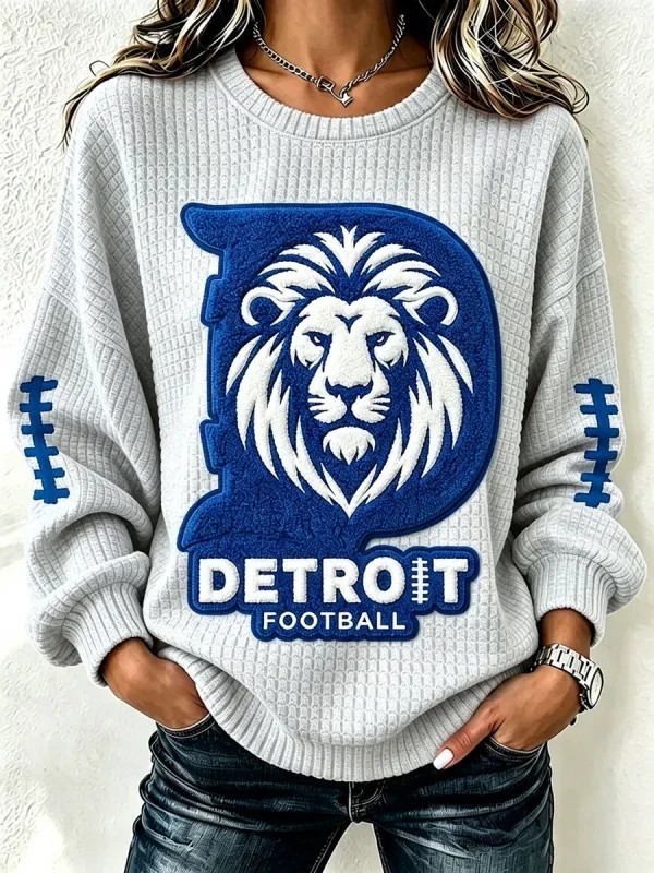 Musemora - Unisex Detroit Lions Sweatshirt - Game Day Football