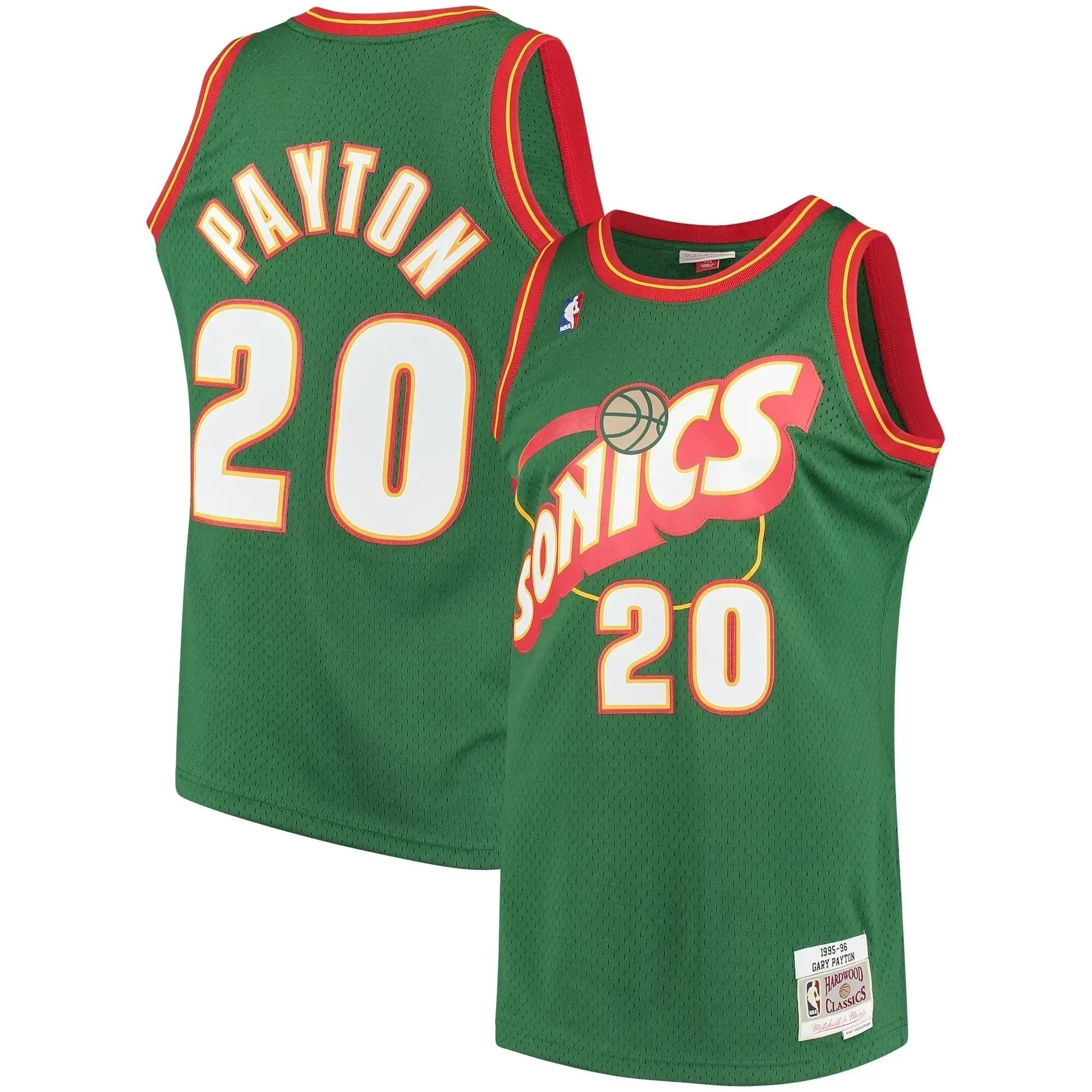 Gary Payton Seattle Supersonics Mitchell & Ness 1995-96 Hardwood Classics Swingman Jersey Green