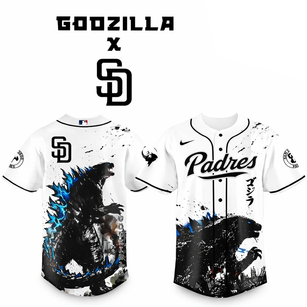 San Diego Padres x Godzilla Monster Baseball Jersey