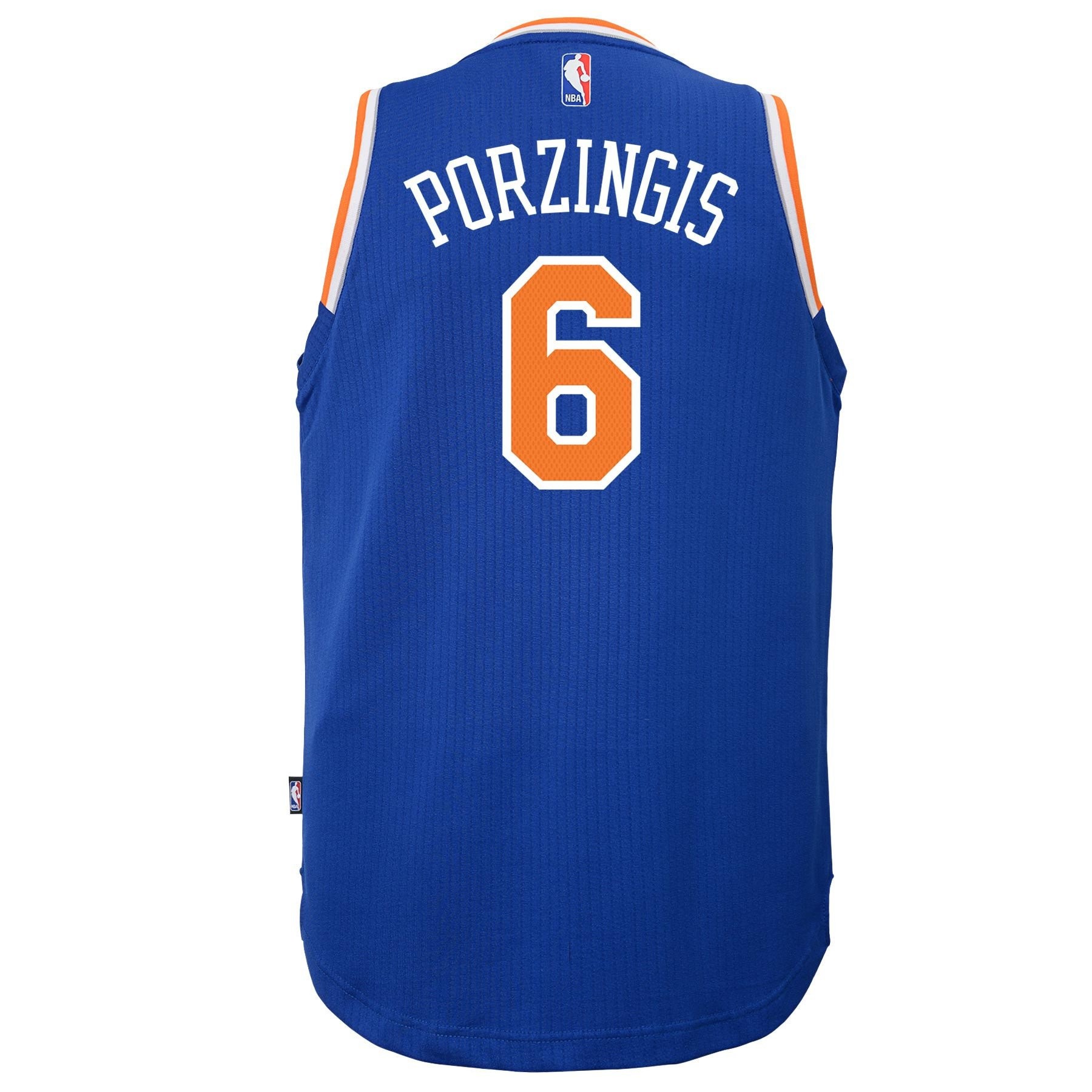 Kristaps Porzingis New York Knicks Youth Road 2014-2015 Swingman Jersey - Blue - Image 3