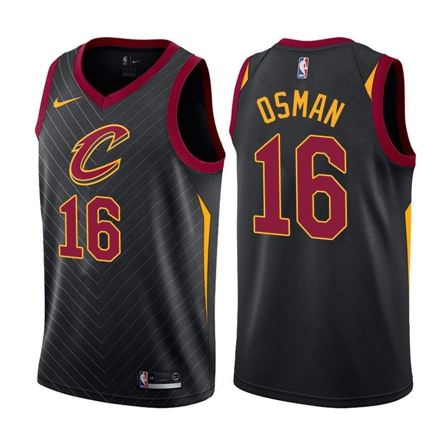 Men's Cedi Osman Cavaliers #16 Statement Edition Black Jersey