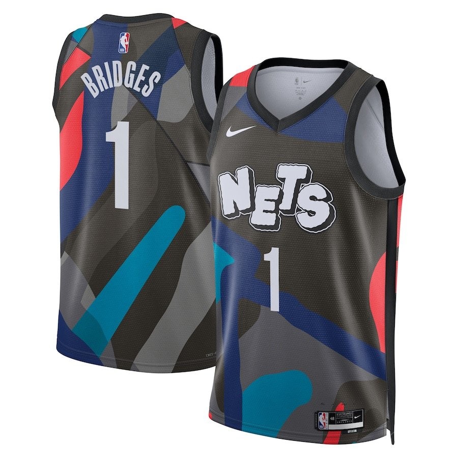Mikal Bridges Brooklyn Nets 2023/24 City Edition Swingman Jersey Black Unisex