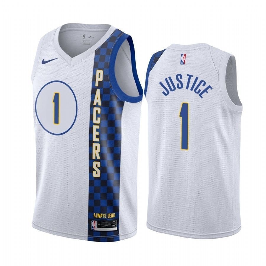 Men's T.J. Warren Justice Pacers City Social Justice Basketball Jersey Multicolor