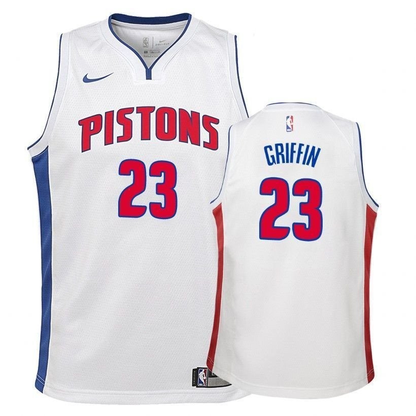 Youth Blake Griffin 23 Pistons Association White Jersey - Unisex