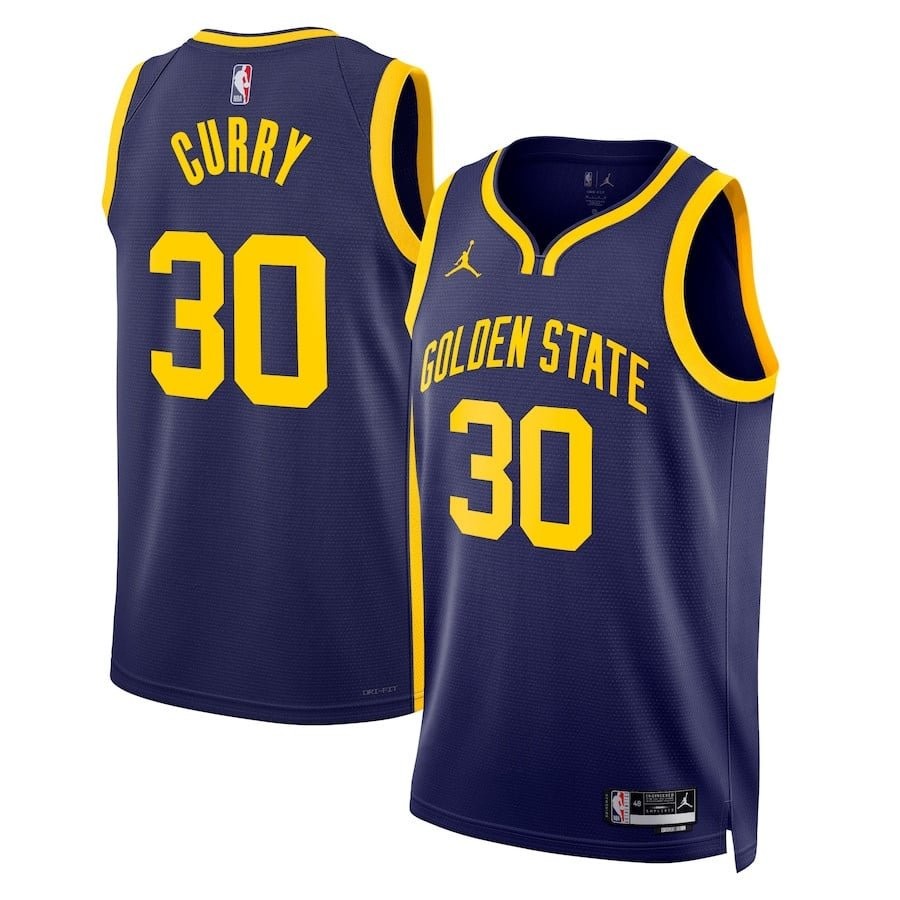 Stephen Curry 30 Golden State Warriors Unisex Swingman Jersey Statement Edition Navy