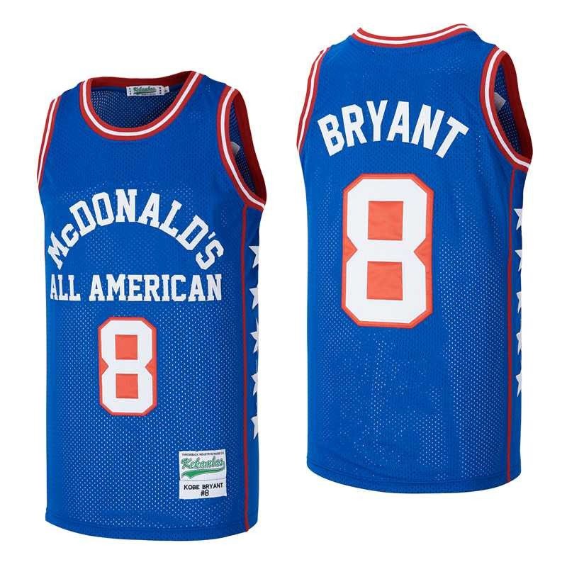Kobe Bryant 8 McDonald's Throwback Swingman Jersey Blue Multicolor Unisex