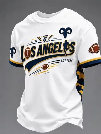 Musemora - Unisex Los Angeles Rams T-Shirt - Game Day Football
