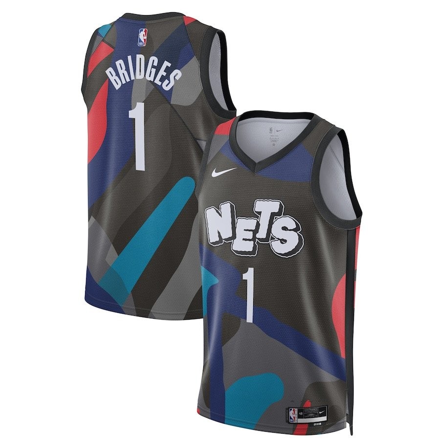Mikal Bridges #1 Brooklyn Nets New Orleans Pelicans 2023/24 Swingman Jersey City Edition Unisex Black