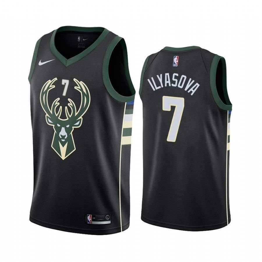 Men's Milwaukee Bucks Ersan Ilyasova 7 Statet Jersey