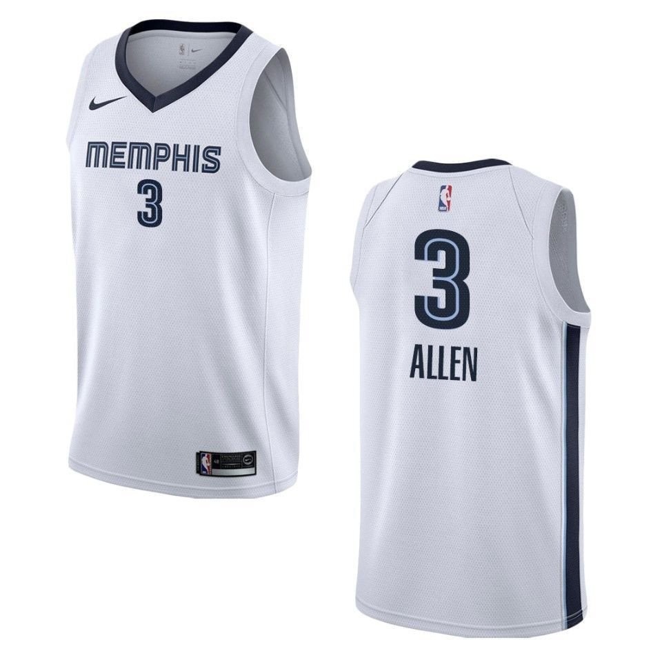 Men's Memphis Grizzlies 3 Grayson Allen Association Swingman Jersey White