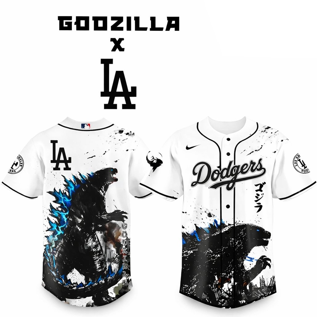 Los Angeles Dodgers x Godzilla Monster Baseball Jersey