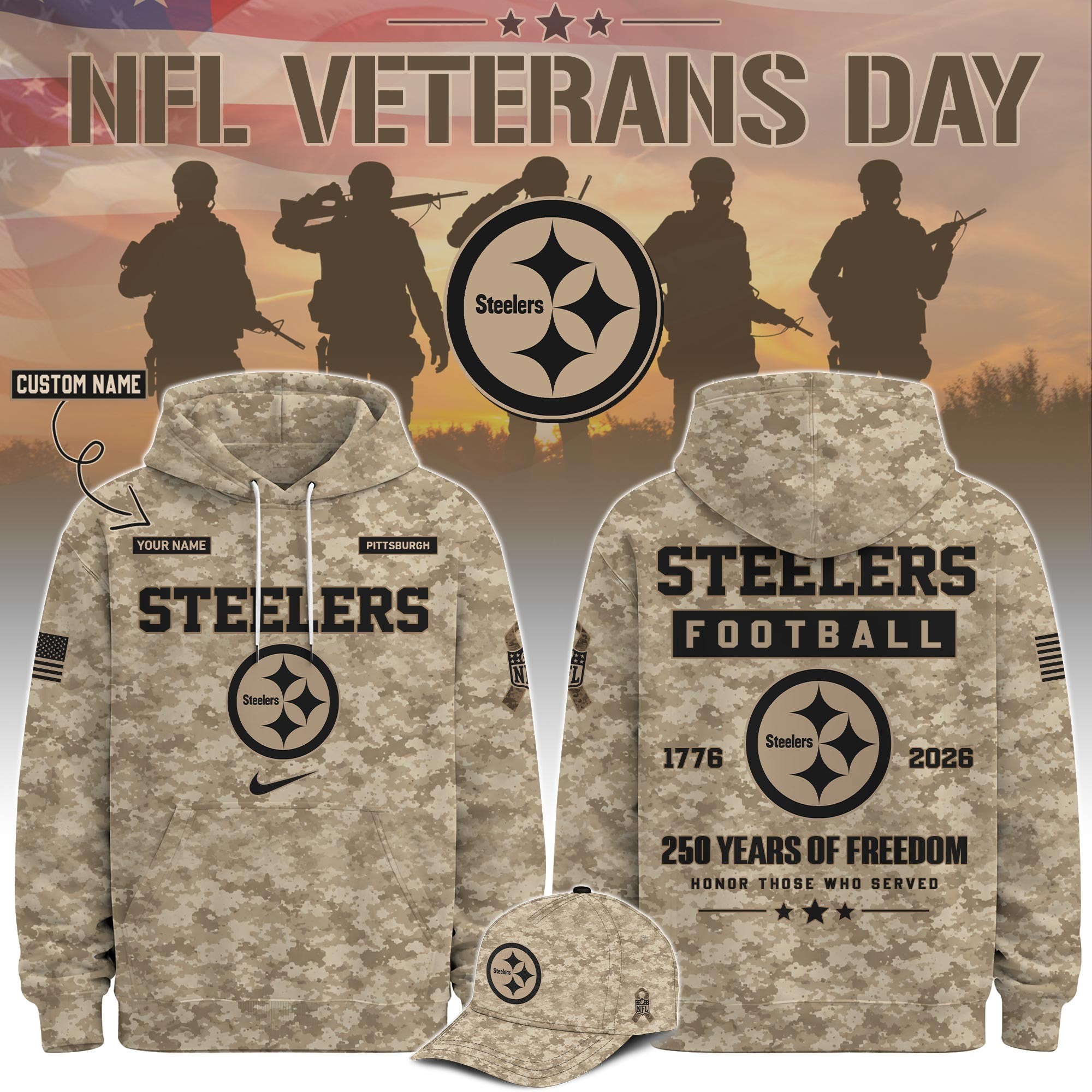 Musemora - Men's Pittsburgh Steelers Hoodie