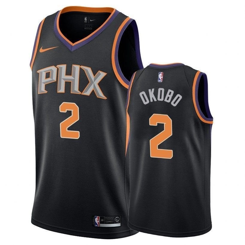 Men's Suns Male Elie Okobo 2 Statet Black Jersey
