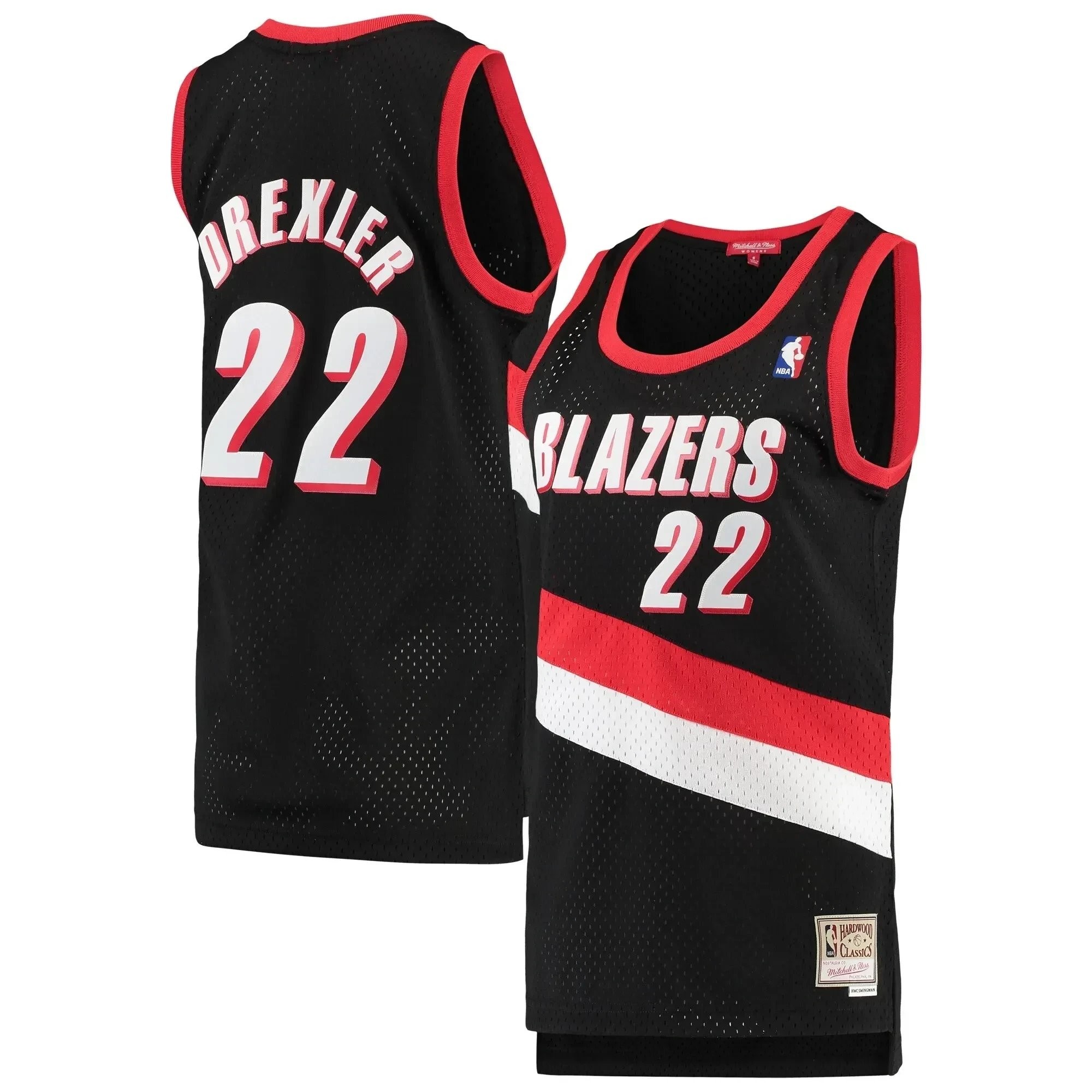 Clyde Drexler Portland Trail Blazers Mitchell Ness Women's 1991-92 Hardwood Classics Swingman Jersey - Black