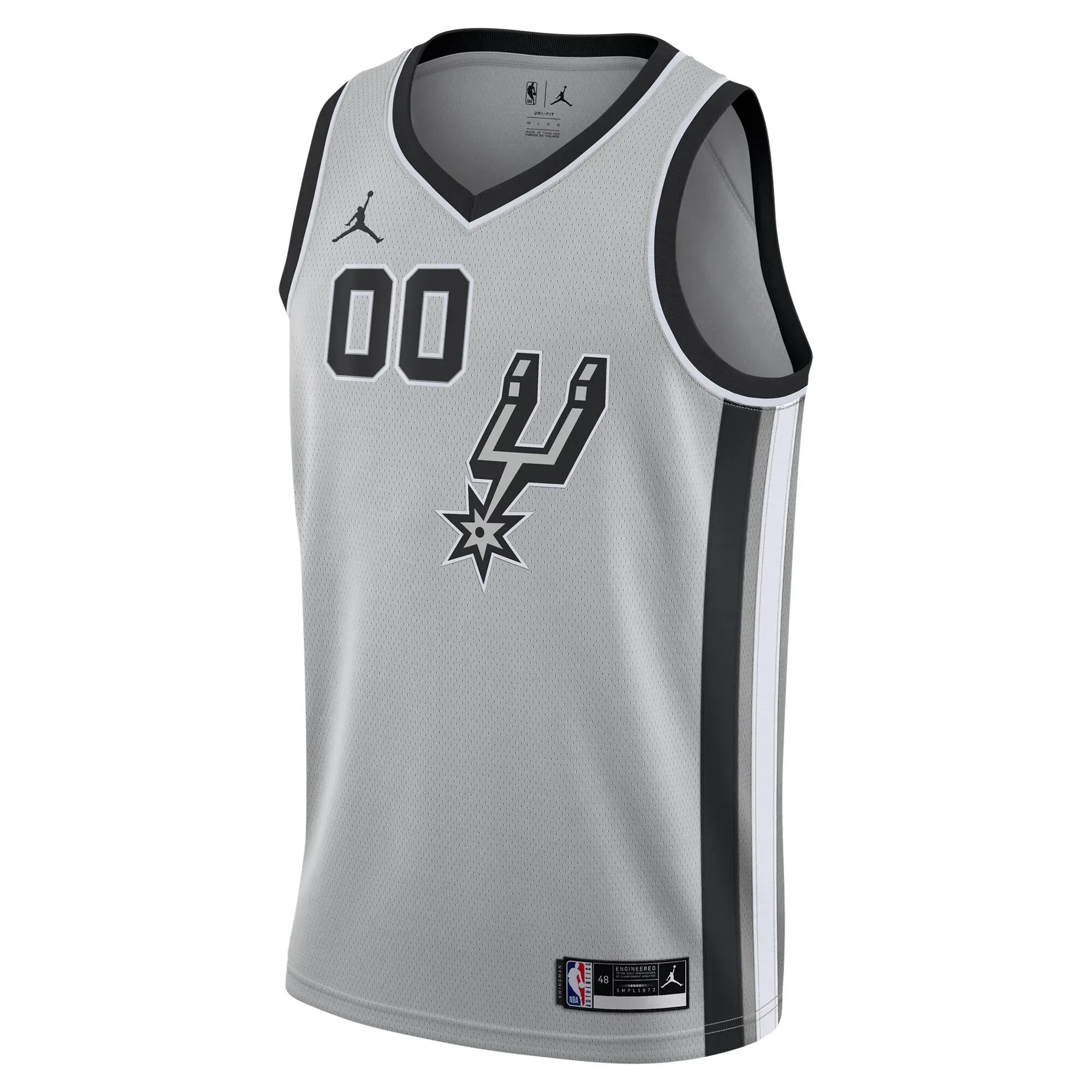 San Antonio Spurs Swingman Custom Jersey - Statement Edition - Silver - Image 3