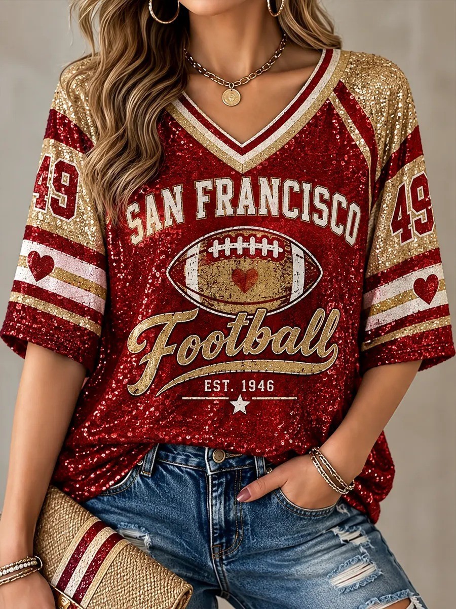 Musemora - Women's San Francisco 49ers T-Shirt - Football