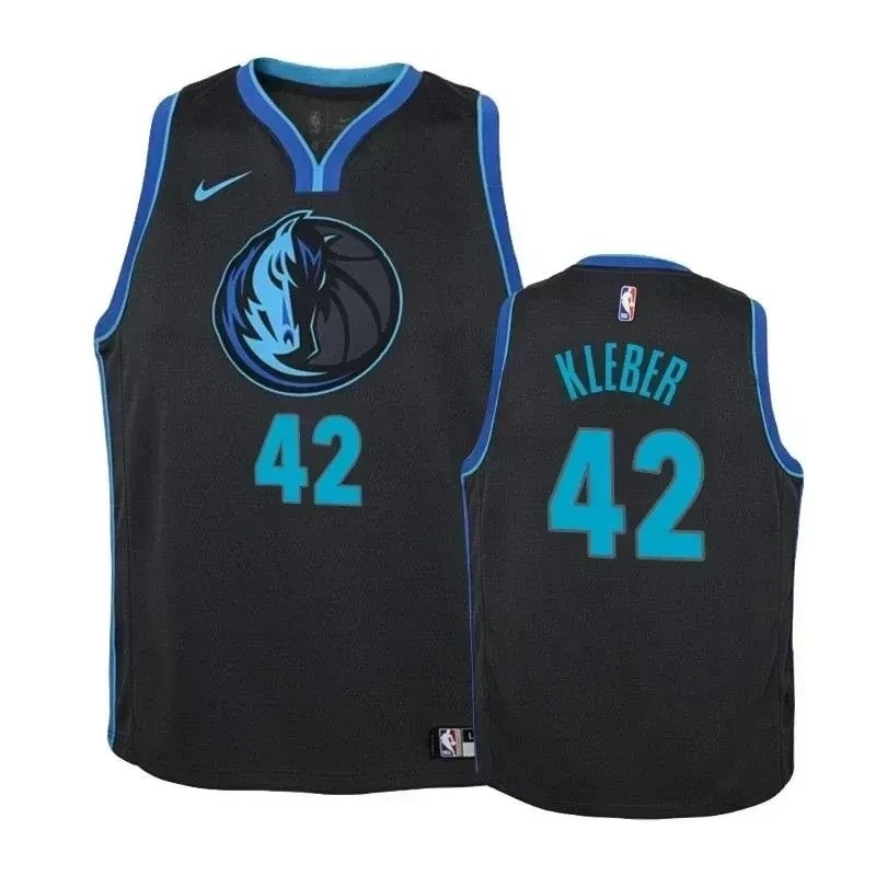 Youth Mavericks Maxi Kleber 42 City Anthracite Jersey