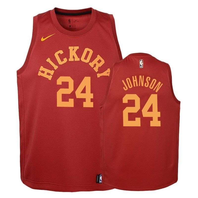 Youth Pacers Alize Johnson 24 Hardwood Classics Red Jersey - Unisex