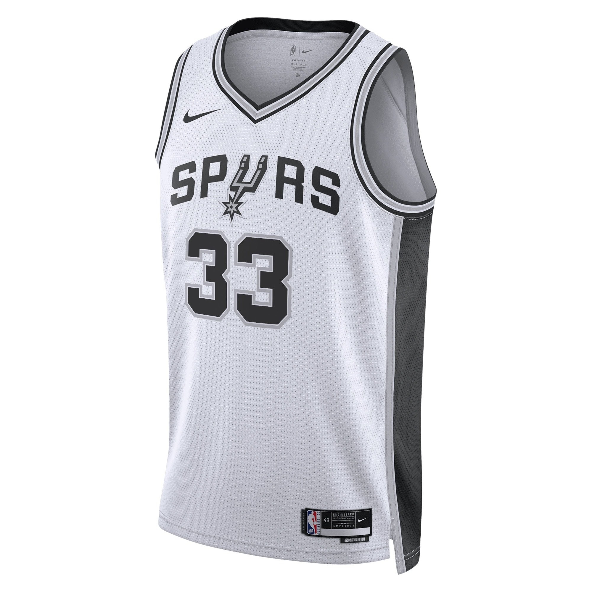 San Antonio Spurs Association Edition Swingman Jersey White Tre Jones Unisex