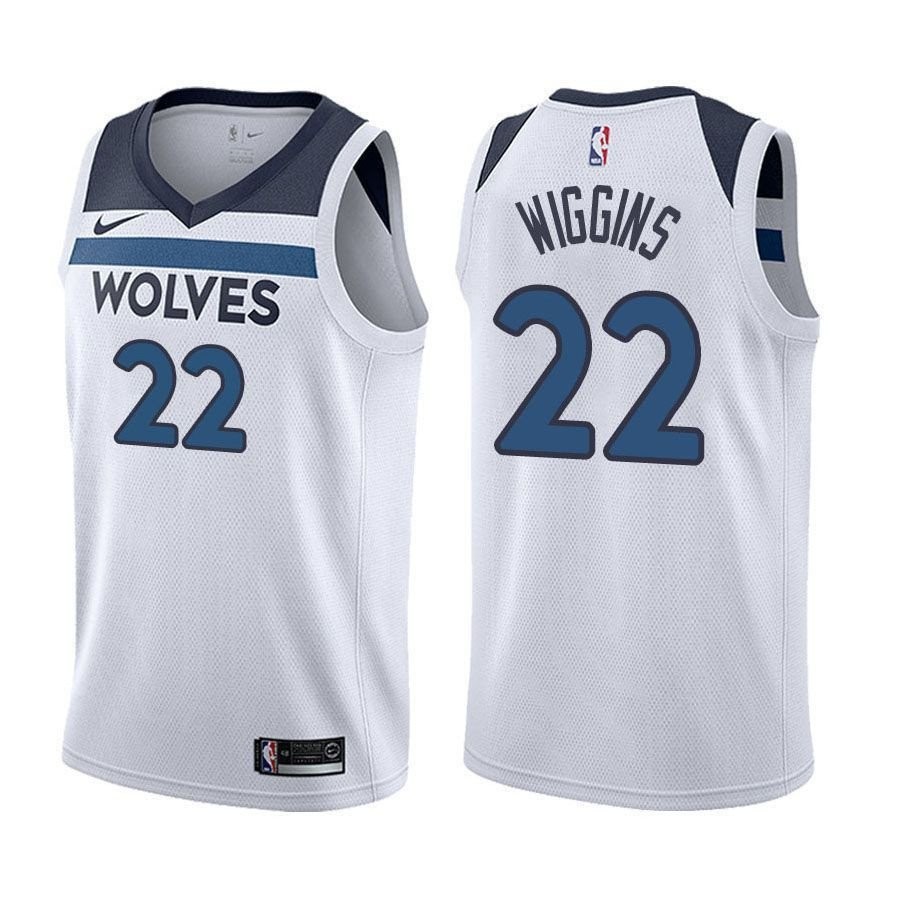 Men's Andrew Wiggins 22 Timberwolves Association White NBA Jersey