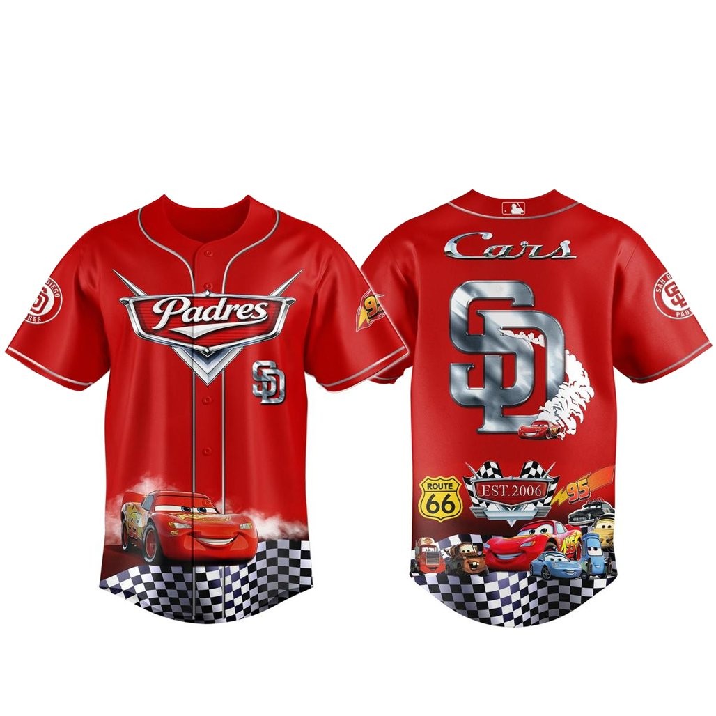 San Diego Padres x Cars 20th Anniversary Baseball Jersey