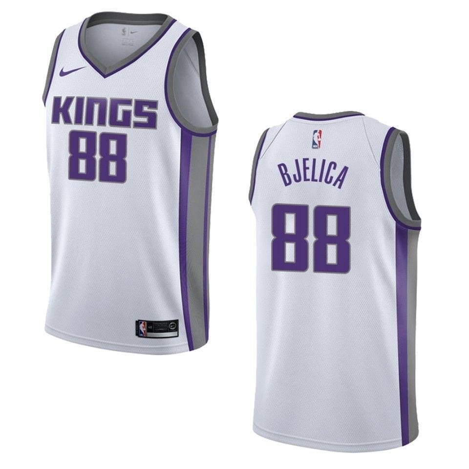 Men's Sacramento Kings 88 Nemanja Bjelica Association Swingman Jersey White