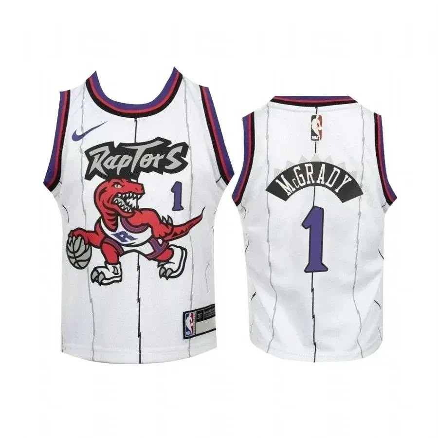 Youth Tracy Mcgrady Toronto Raptors Kids White Hardwood Classics Jersey