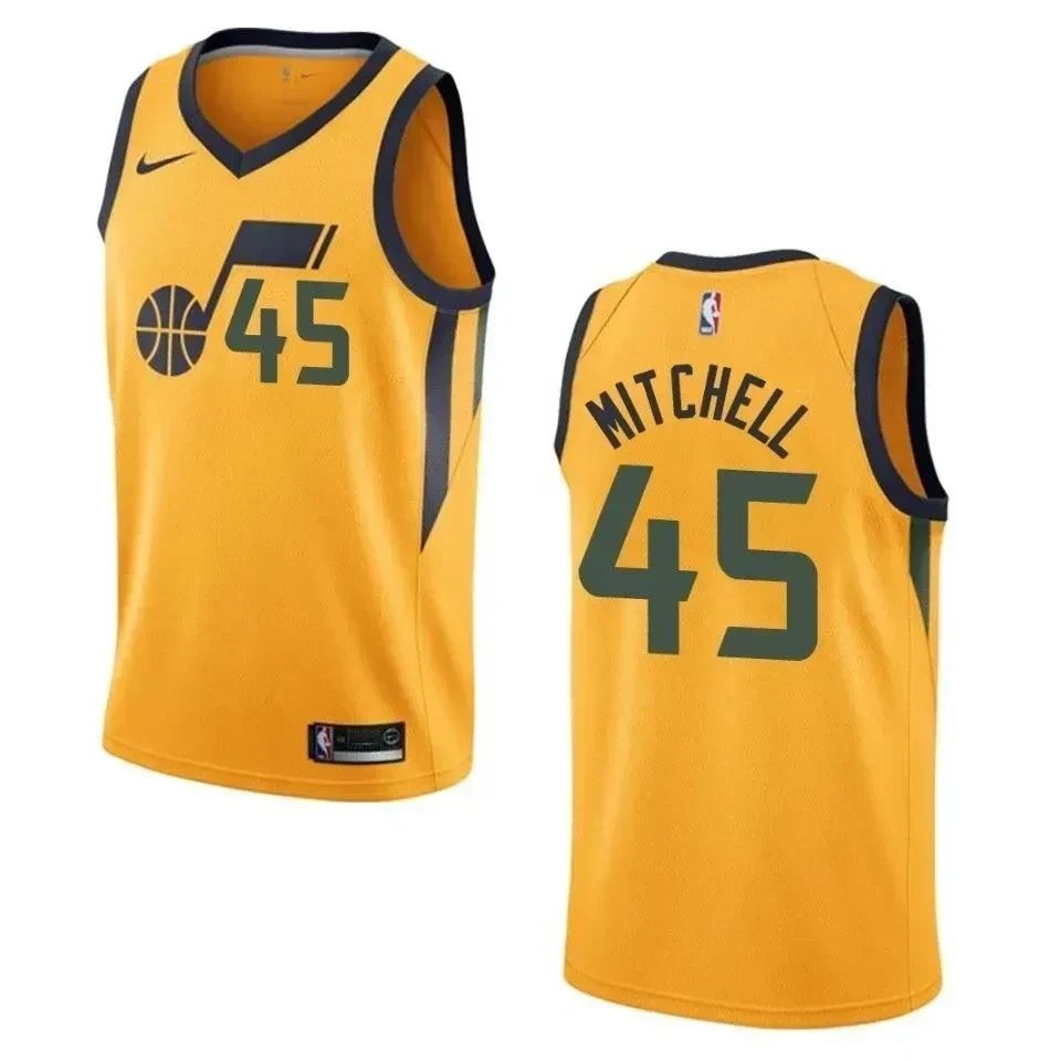 Men's Utah Jazz Donovan Mitchell 45 Statement Swingman Jersey Yellow