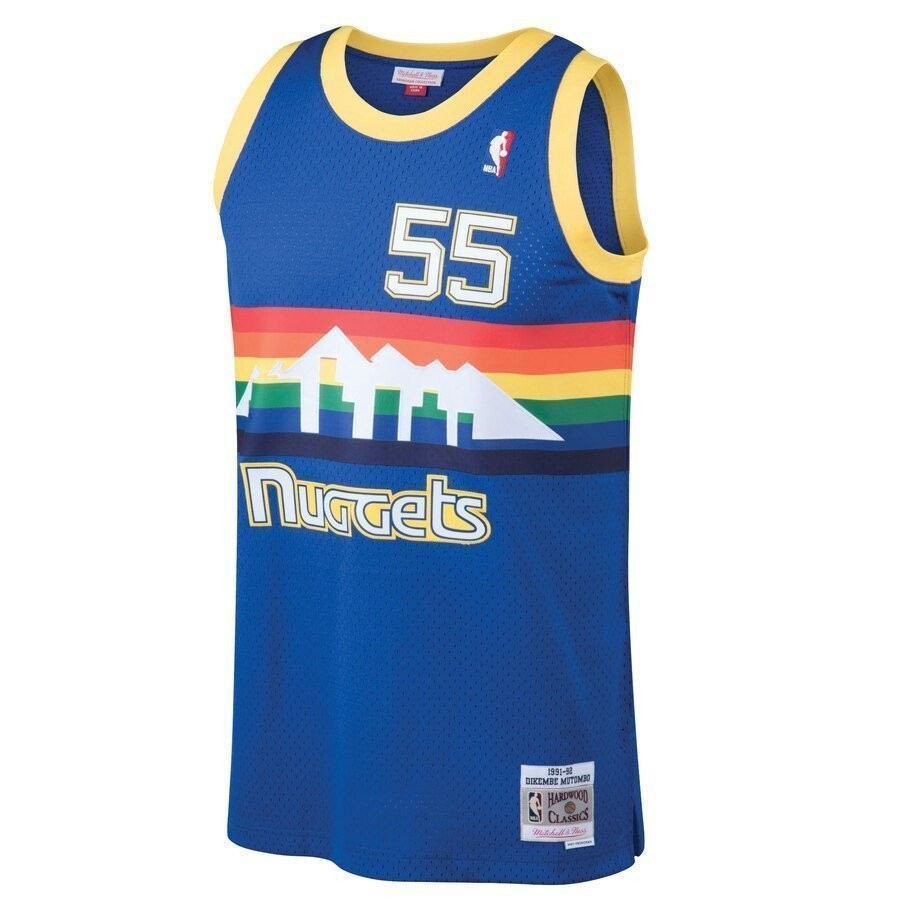 Dikembe Mutombo Denver Nuggets Mitchell & Ness 1991-92 Hardwood Classics Swingman Jersey - Blue - Image 2
