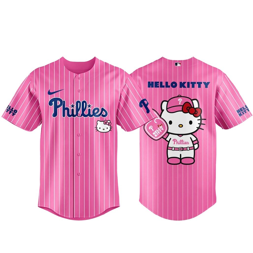 Philadelphia Phillies x Hello Kitty 2026 Pink Baseball Jersey