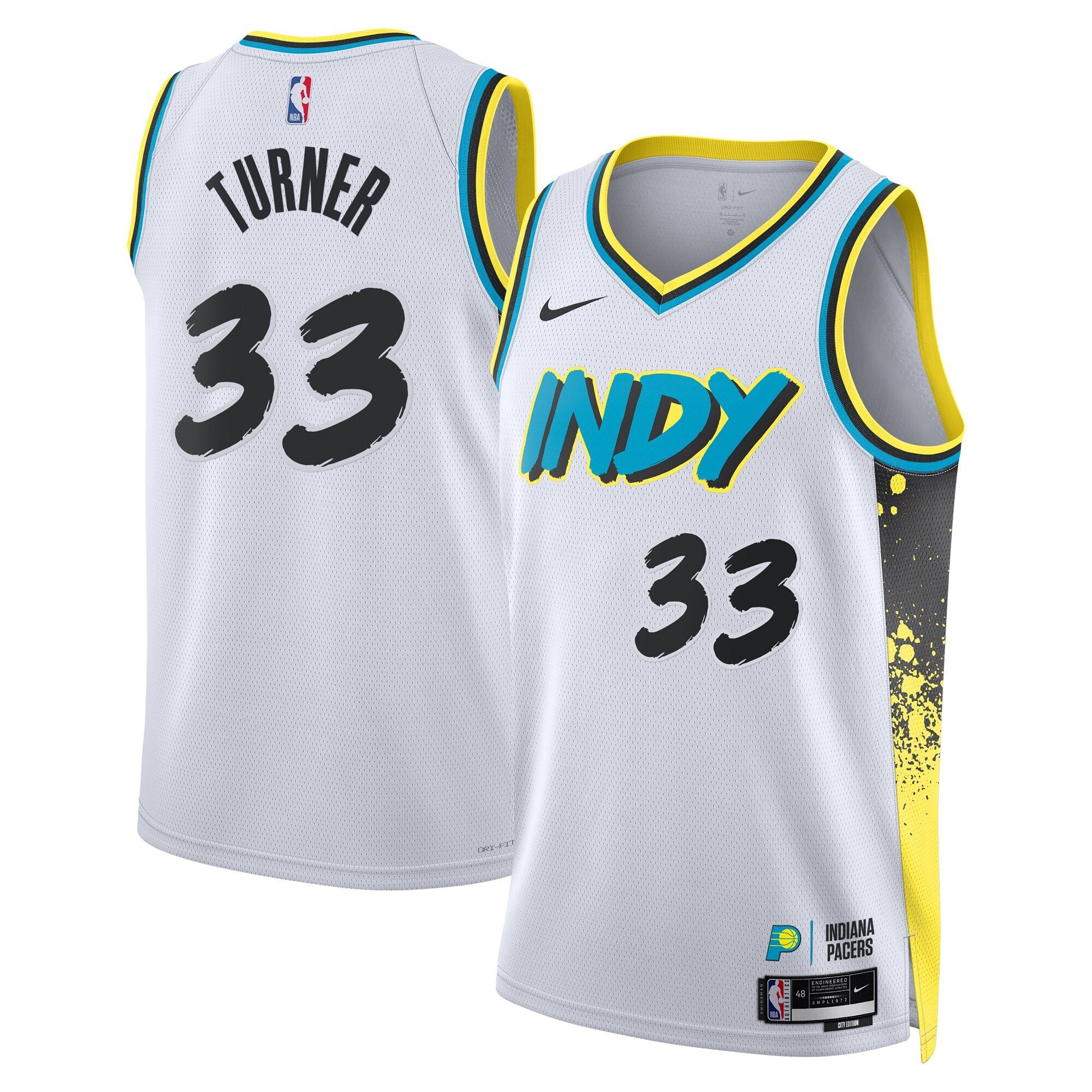 Indiana Pacers City Edition Swingman Jersey 2024 White Myles Turner Unisex