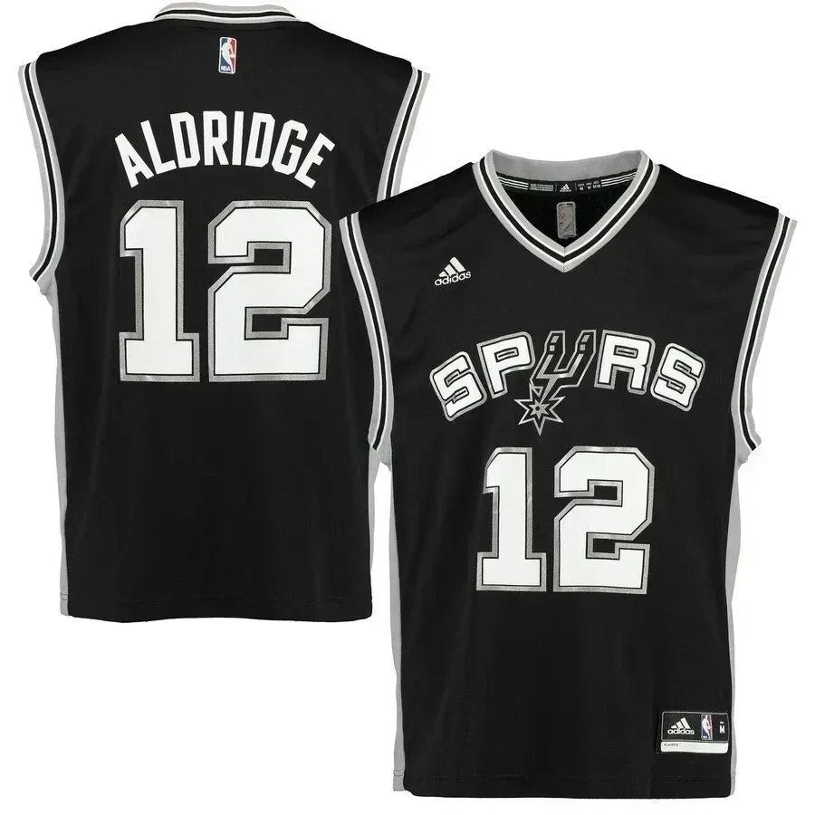 Lamarcus Aldridge San Antonio Spurs Road Jersey Black Unisex Adult Sizes S-3XL
