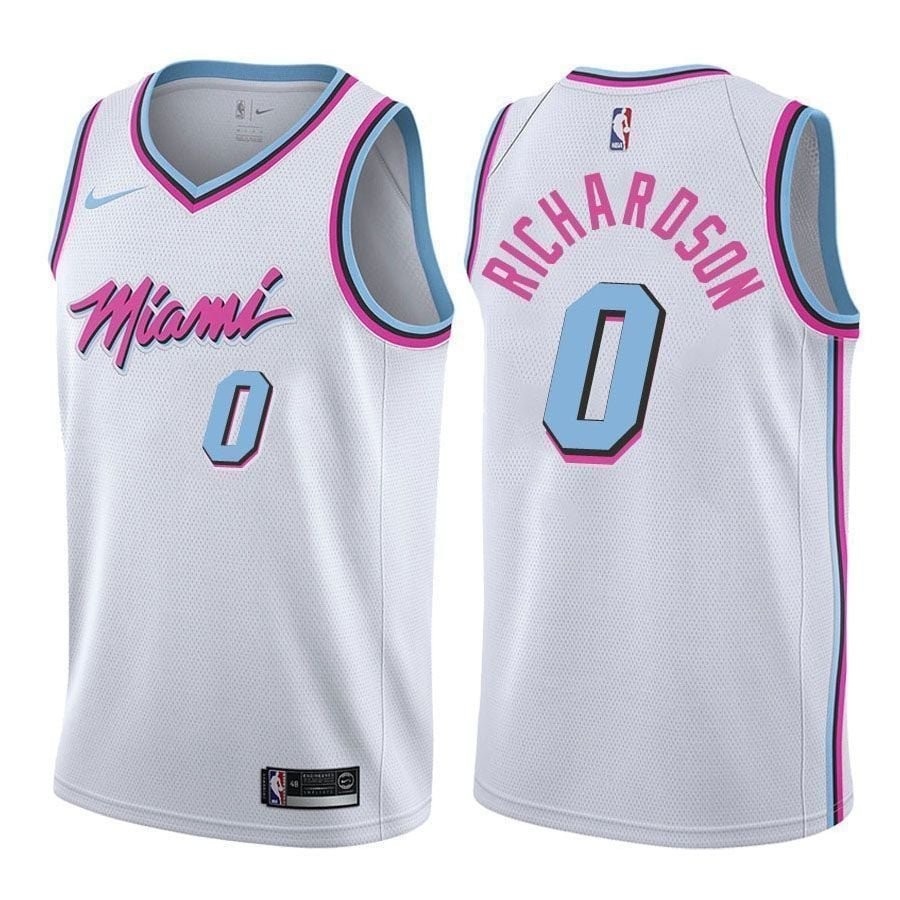 Heat Male Josh Richardson 0 Swingman City Edition White Jersey