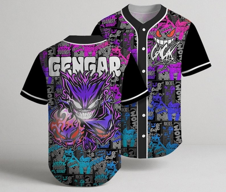 Pokemon Gengar Baseball Jersey