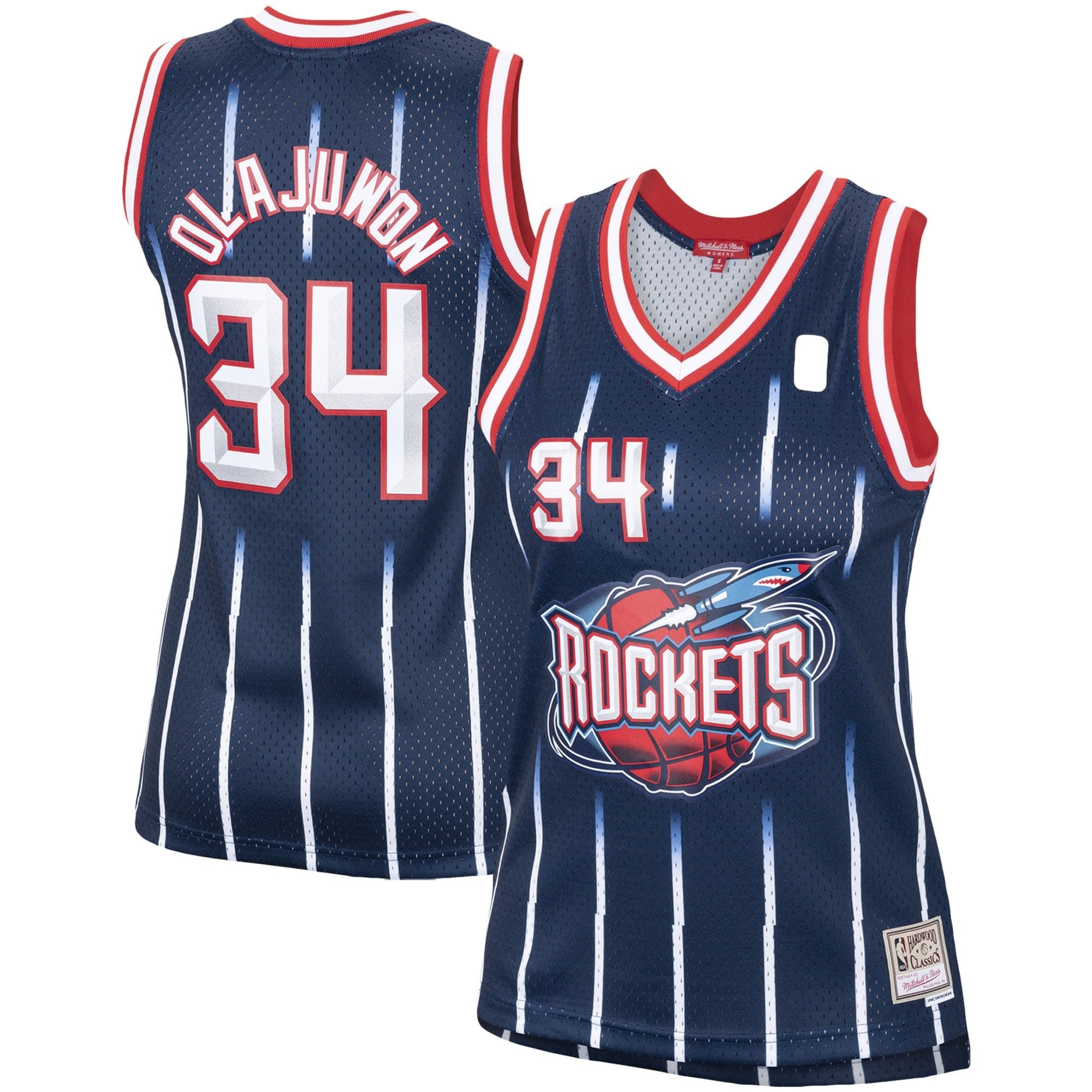MNC Rocket Navy Hakeem Olajuwon NBA Women's Swingman Jersey Size 34